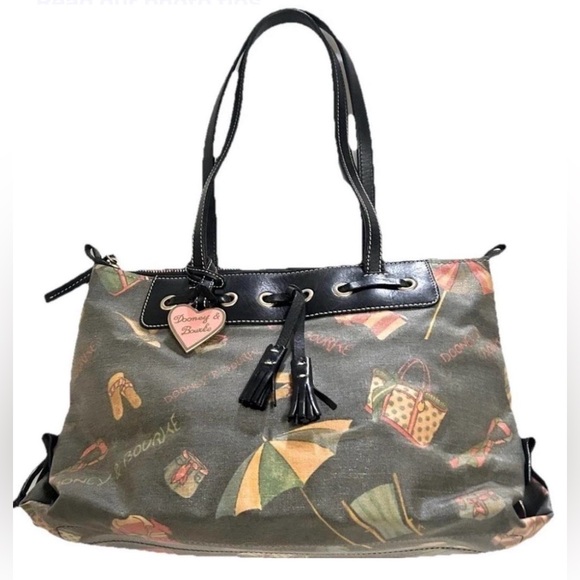 Dooney & Bourke Handbags - Vintage Y2K Dooney & Bourke Purse Tassels Miami Beach Satchel Boho 90’s Designer